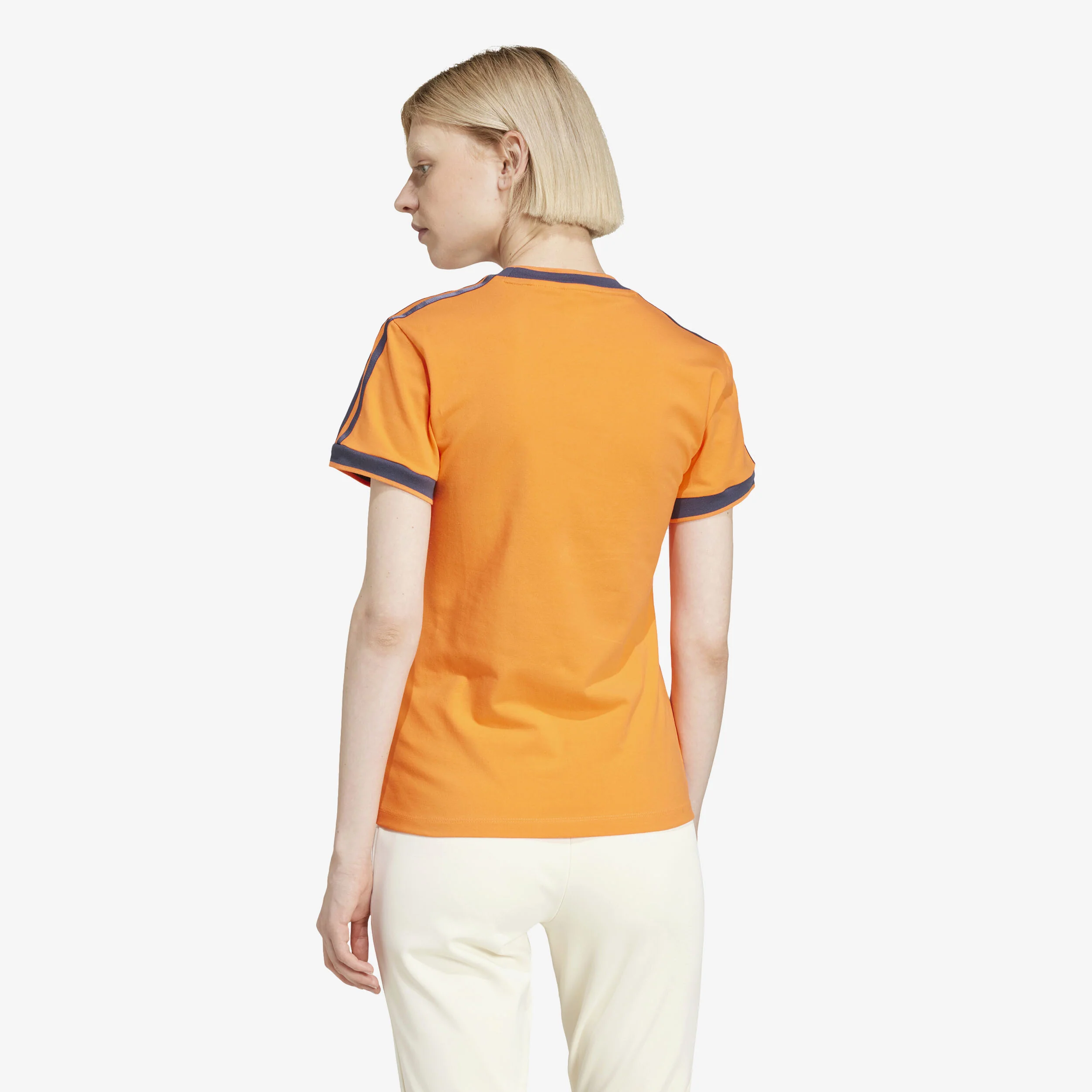 Wmns Linear Logo 3 Stripes Tee - Image 3