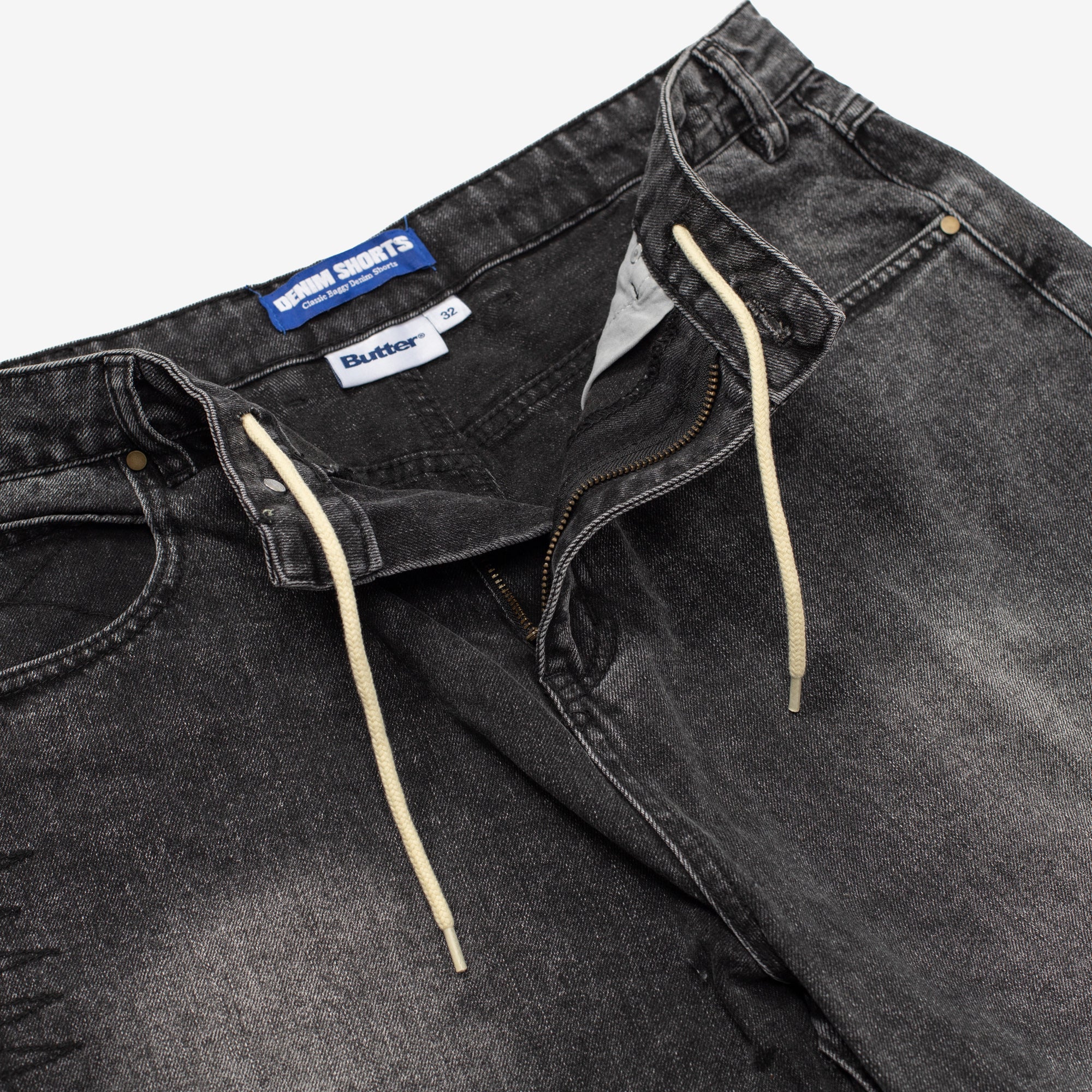 Stitch Denim Shorts - Image 4