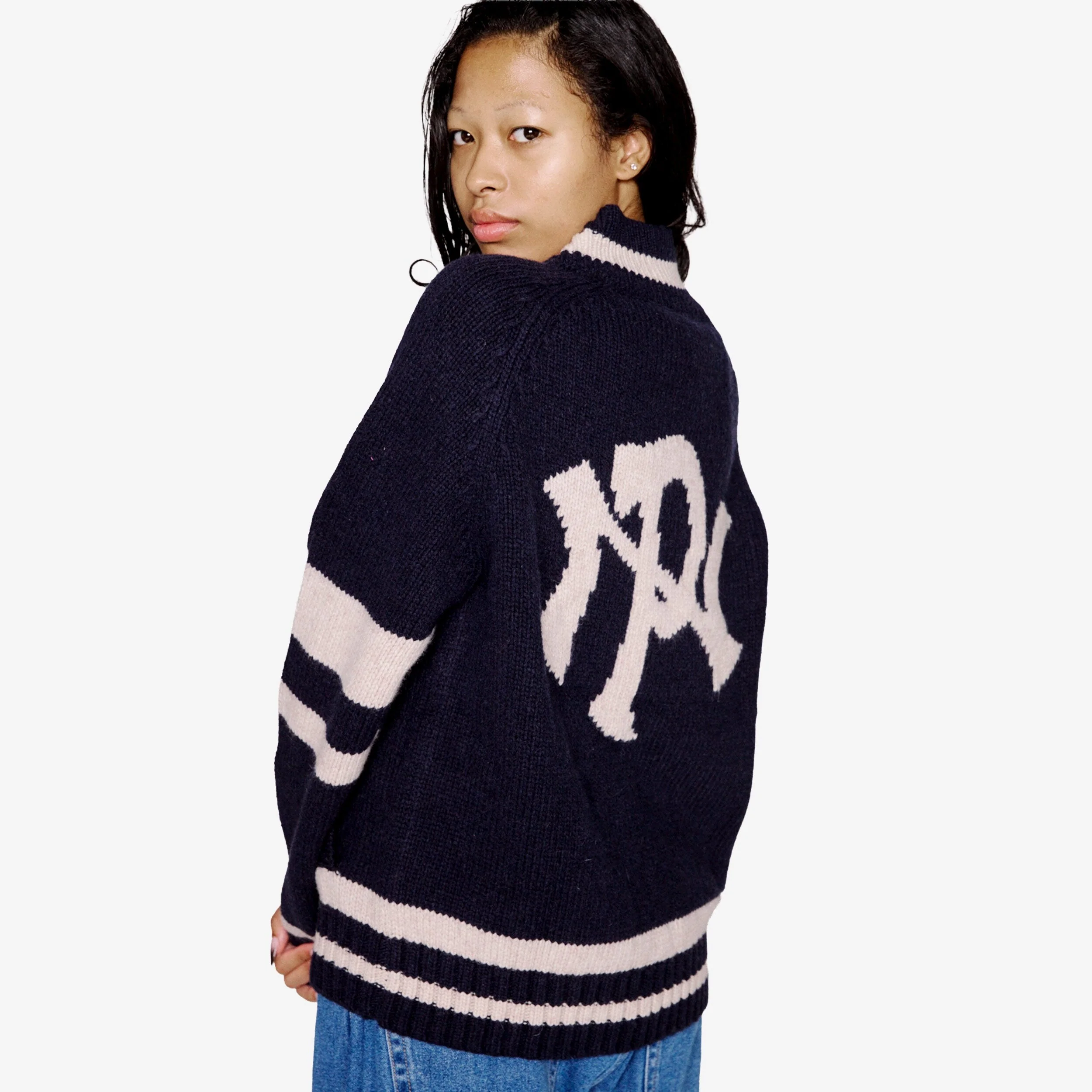 NYP Varsity Zip Thru Knit - Image 6