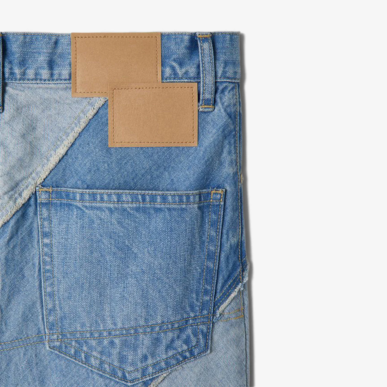 Wmns Eco Bio Washed Denim-Bias Line Skirt - Image 4